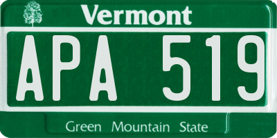 VT license plate APA519