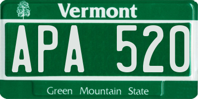 VT license plate APA520