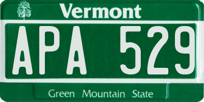 VT license plate APA529