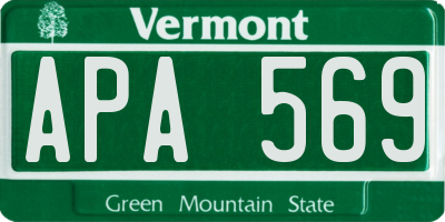 VT license plate APA569