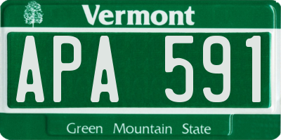 VT license plate APA591