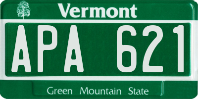 VT license plate APA621