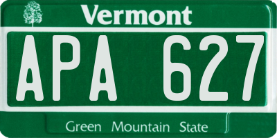 VT license plate APA627