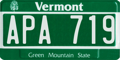 VT license plate APA719