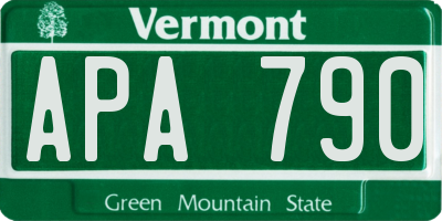 VT license plate APA790