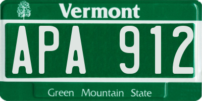 VT license plate APA912