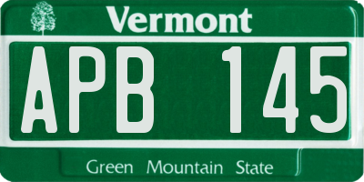 VT license plate APB145