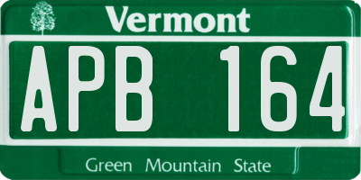 VT license plate APB164