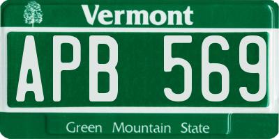 VT license plate APB569