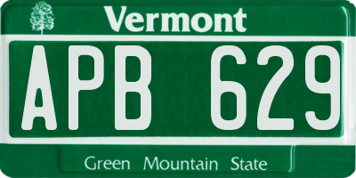 VT license plate APB629