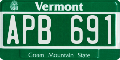 VT license plate APB691