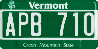 VT license plate APB710