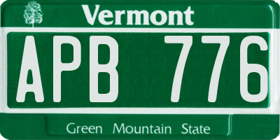 VT license plate APB776