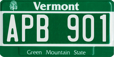 VT license plate APB901