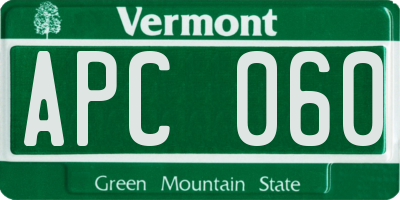 VT license plate APC060