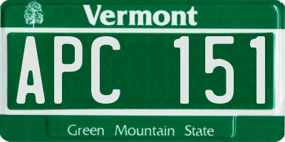 VT license plate APC151