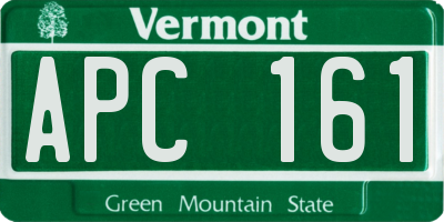 VT license plate APC161