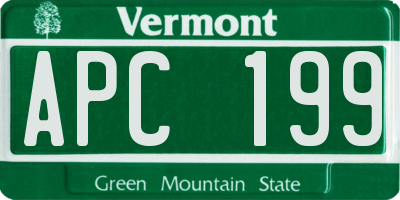 VT license plate APC199