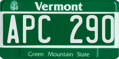 VT license plate APC290