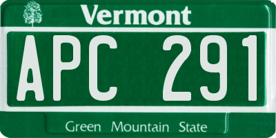 VT license plate APC291