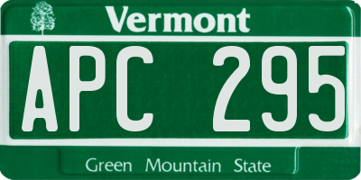 VT license plate APC295