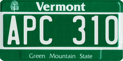 VT license plate APC310