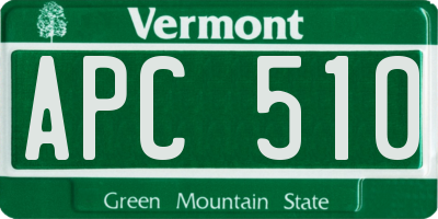VT license plate APC510