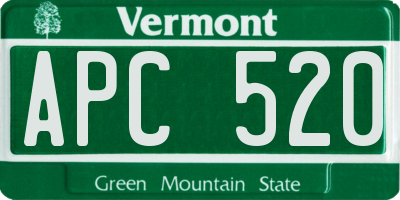VT license plate APC520