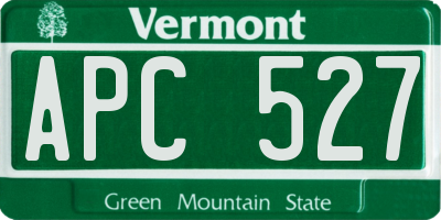 VT license plate APC527