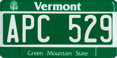 VT license plate APC529
