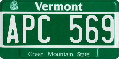 VT license plate APC569
