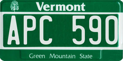 VT license plate APC590