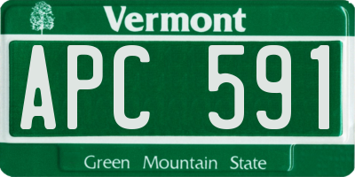 VT license plate APC591