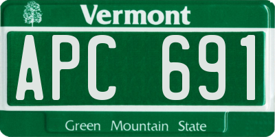 VT license plate APC691