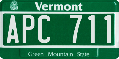 VT license plate APC711
