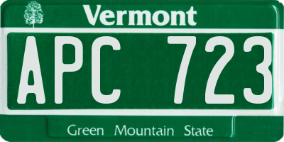 VT license plate APC723