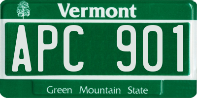 VT license plate APC901