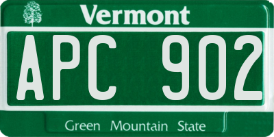 VT license plate APC902