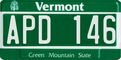 VT license plate APD146