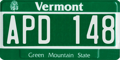 VT license plate APD148