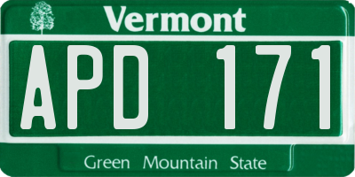 VT license plate APD171