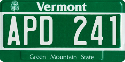 VT license plate APD241