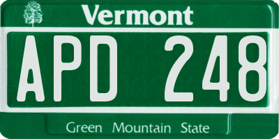 VT license plate APD248