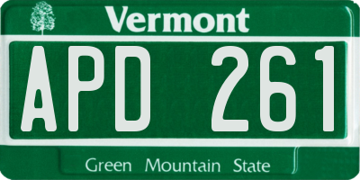 VT license plate APD261