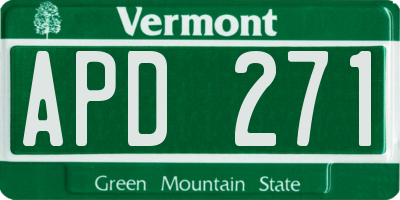 VT license plate APD271