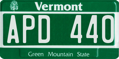 VT license plate APD440