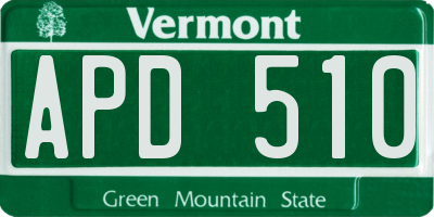 VT license plate APD510