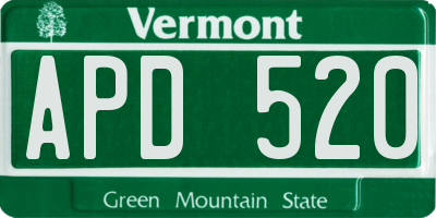 VT license plate APD520