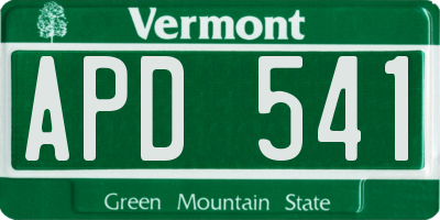VT license plate APD541
