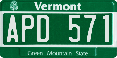 VT license plate APD571